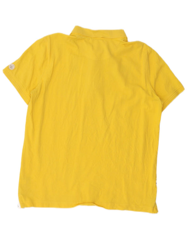 Gaastra Mens Graphic Polo Shirt XL Yellow Cotton