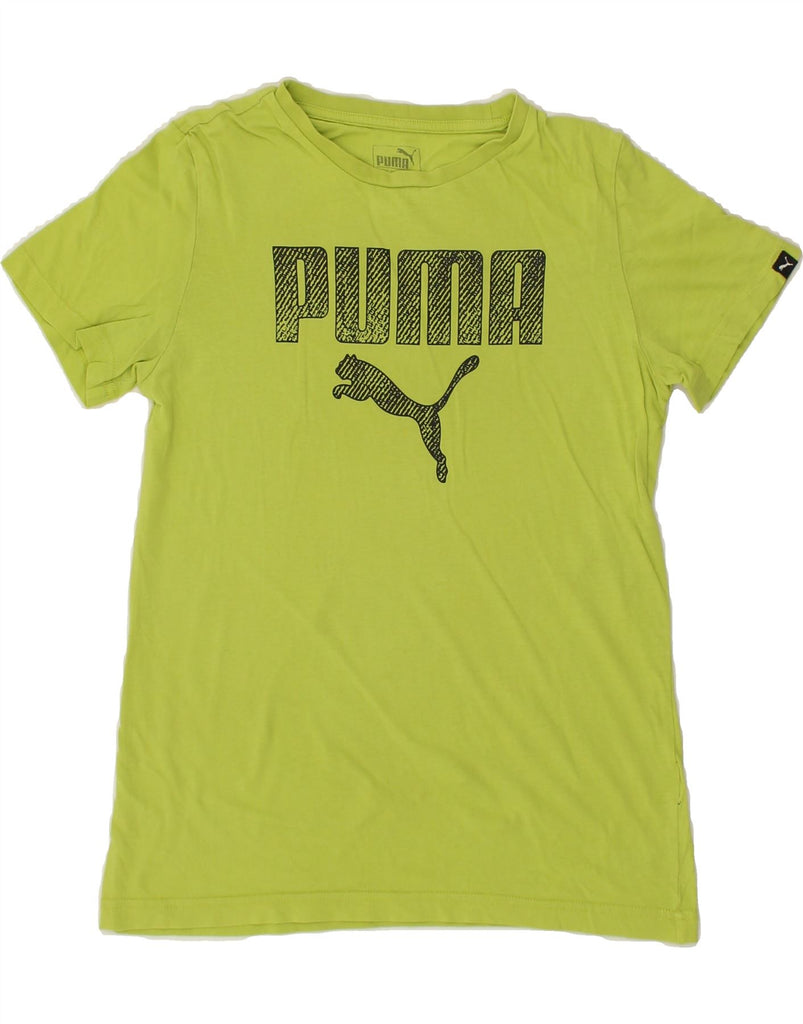 PUMA Boys Graphic T-Shirt Top 13-14 Years Green | Vintage Puma | Thrift | Second-Hand Puma | Used Clothing | Messina Hembry 