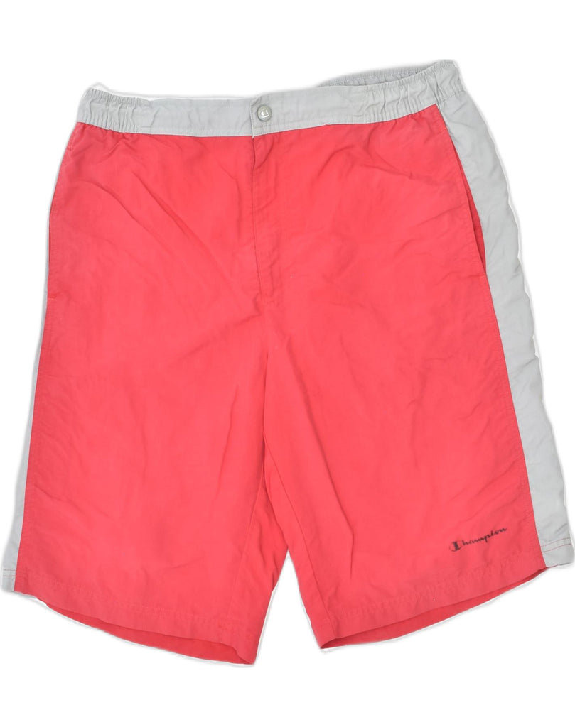 CHAMPION Mens Sport Shorts Large Red Polyamide | Vintage | Thrift | Second-Hand | Used Clothing | Messina Hembry 