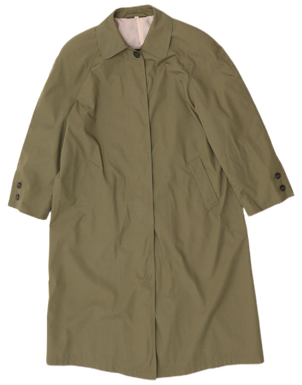 Incom Womens Trench Coat IT 43 Medium Green