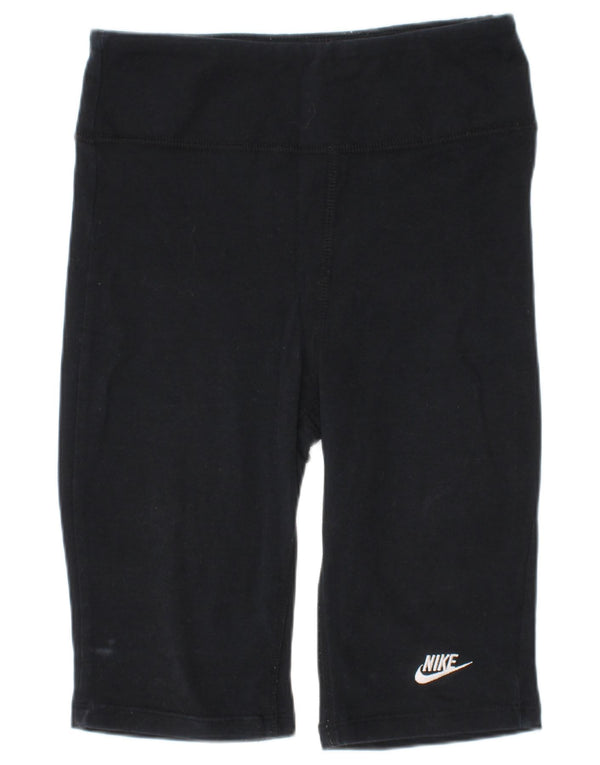 Nike Girls Capri Leggings 10-11 Years Medium Navy Blue Cotton