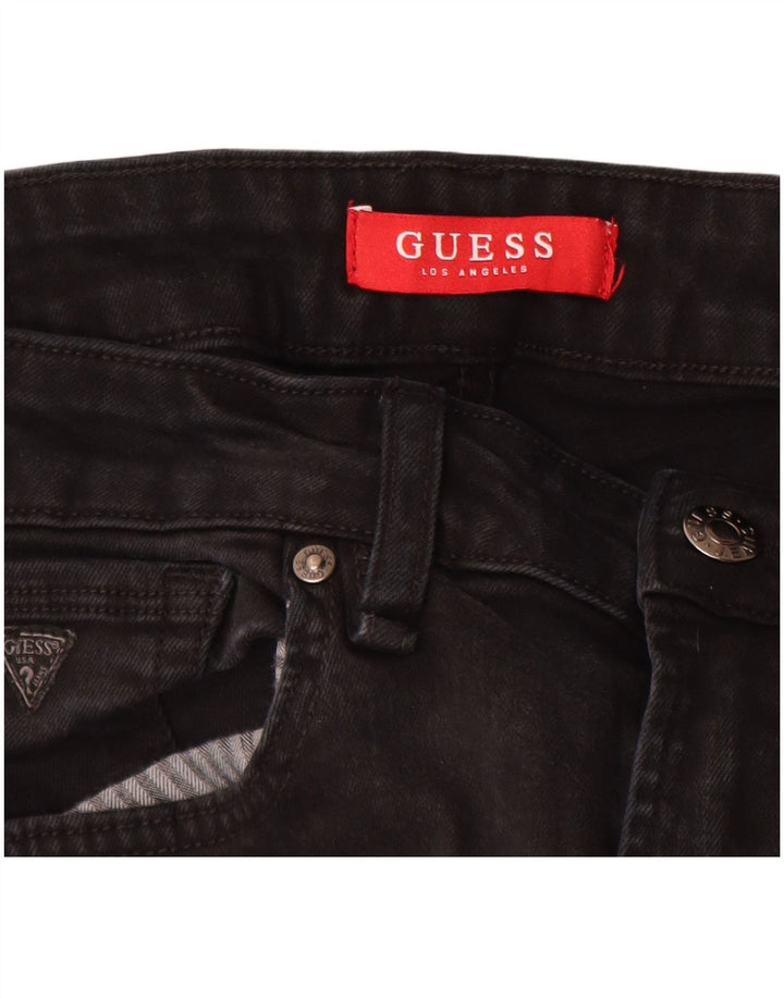 Guess Mens Slim Jeans W31 L31 Black Cotton