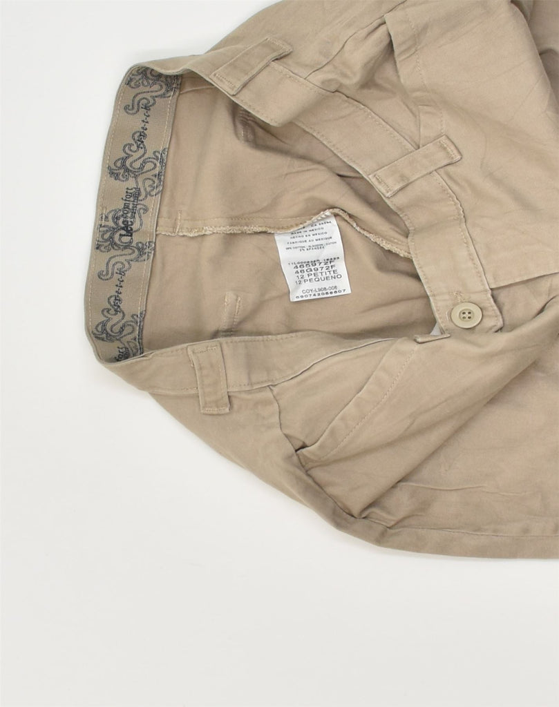 LEE Womens Petite Straight Casual Trousers US 12 Large W34 L29 Beige | Vintage Lee | Thrift | Second-Hand Lee | Used Clothing | Messina Hembry 