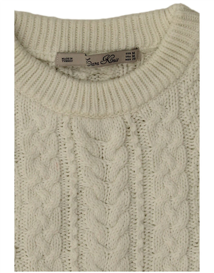Zara Womens Crew Neck Jumper Sweater Medium White