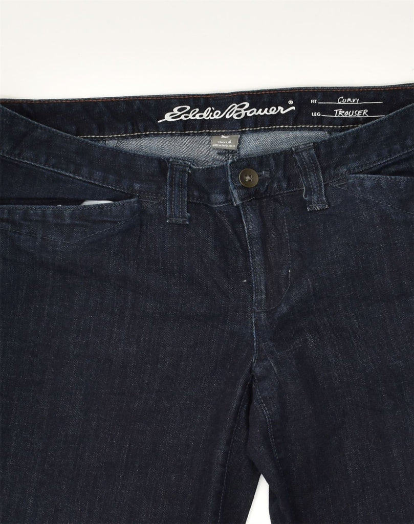 EDDIE BAUER Womens Curvy Bootcut Jeans US 4 Small W32 L32  Navy Blue | Vintage Eddie Bauer | Thrift | Second-Hand Eddie Bauer | Used Clothing | Messina Hembry 