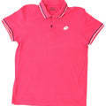 LOTTO Mens Polo Shirt Medium Pink Cotton