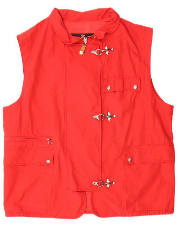 Ivy Oxford Womens Utility Gilet IT 54 3XL Red Cotton