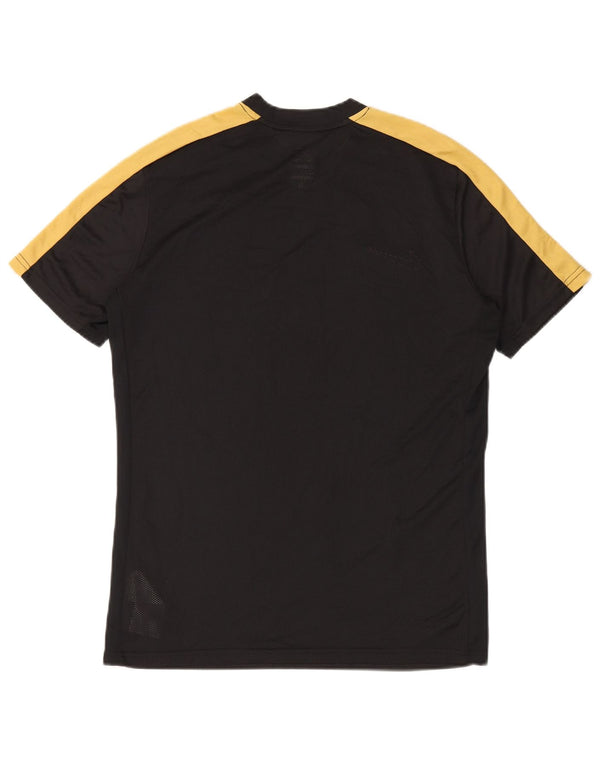 Nike Mens Dri Fit Slim Fit T-Shirt Top Large Black Colourblock Polyester