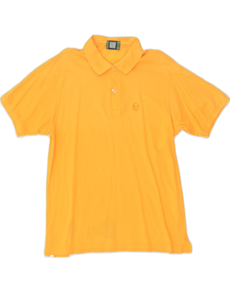 SERGIO TACCHINI Mens Polo Shirt Medium Yellow | Vintage Sergio Tacchini | Thrift | Second-Hand Sergio Tacchini | Used Clothing | Messina Hembry 