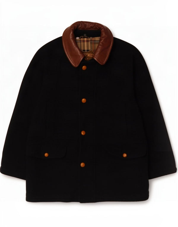 Gina Lebole Mens Overcoat UK 40 Large Navy Blue