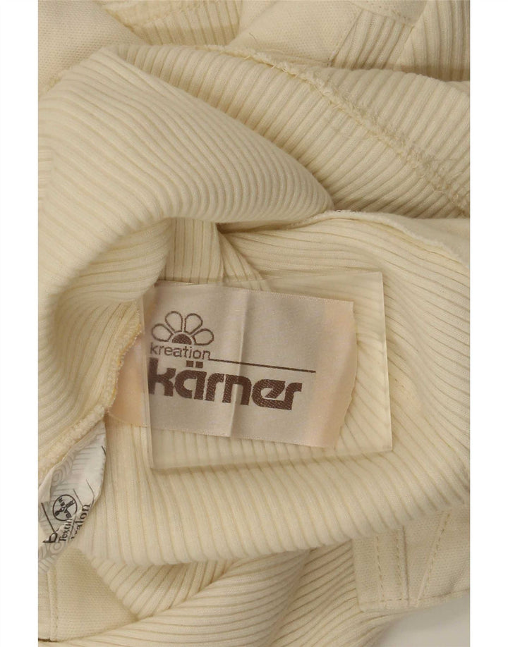 Karner Womens Short Sleeve Cardigan Sweater IT 40 Small Off White
