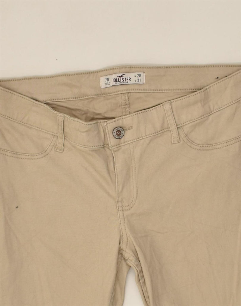 HOLLISTER Womens Skinny Casual Trousers W28 L31  Beige Cotton | Vintage Hollister | Thrift | Second-Hand Hollister | Used Clothing | Messina Hembry 