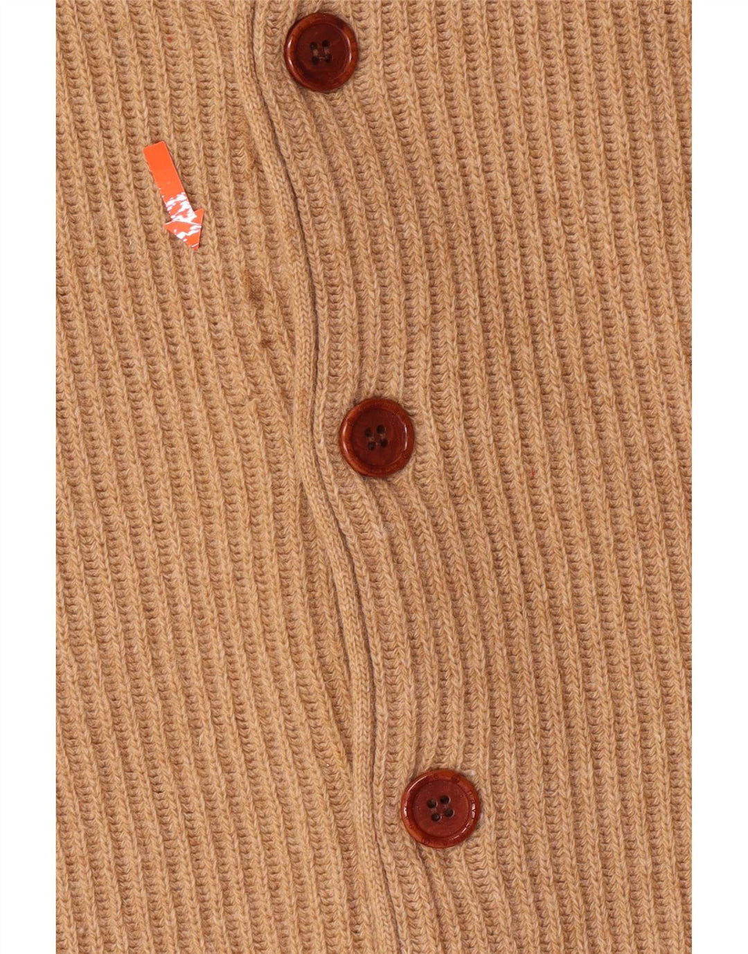 Navigare Mens Cardigan Sweater Large Beige Lambswool