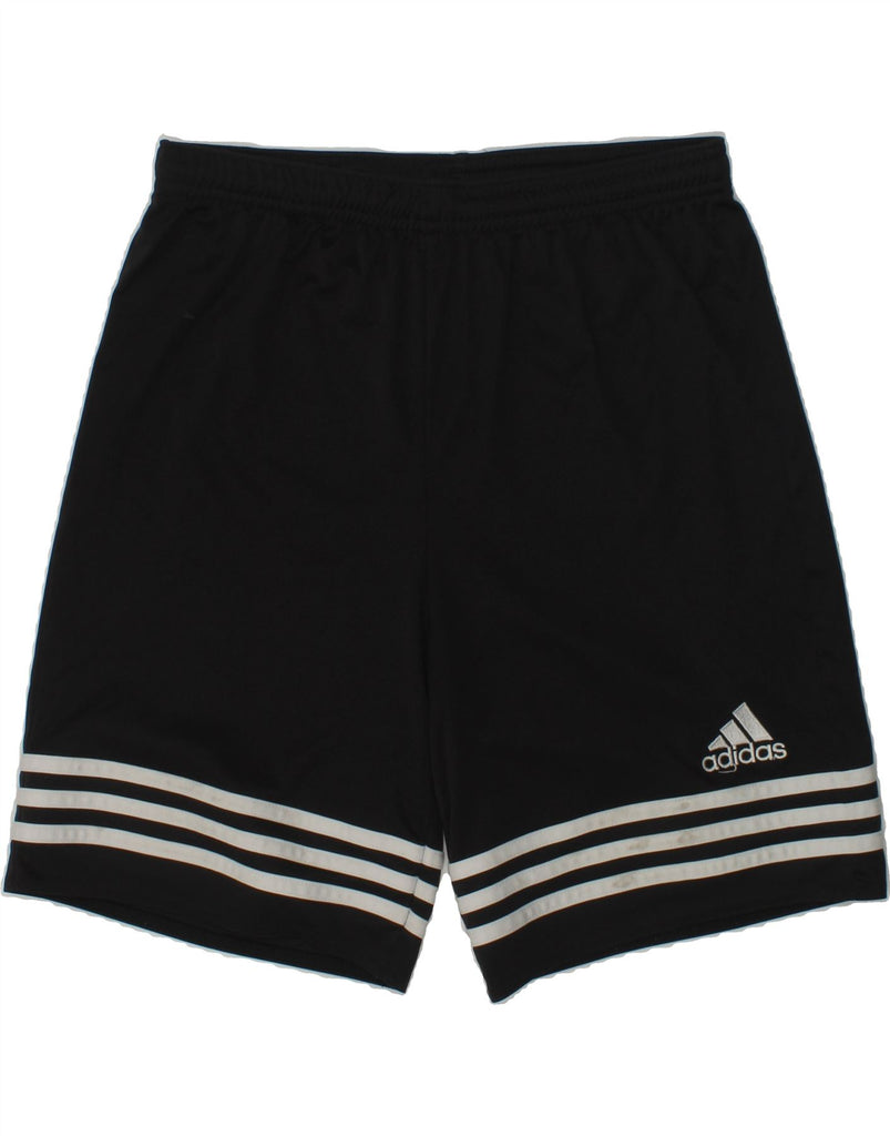 ADIDAS Boys Climalite Sport Shorts 13-14 Years Black Polyester | Vintage Adidas | Thrift | Second-Hand Adidas | Used Clothing | Messina Hembry 