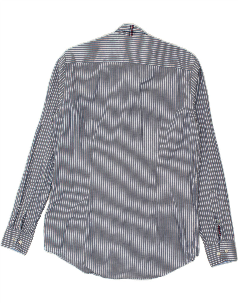 TOMMY HILFIGER Mens Slim Fit Shirt Medium Blue Pinstripe Cotton | Vintage Tommy Hilfiger | Thrift | Second-Hand Tommy Hilfiger | Used Clothing | Messina Hembry 