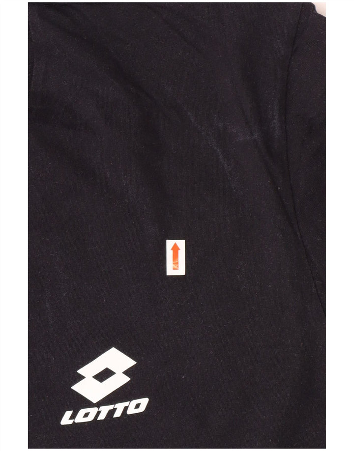 LOTTO Mens Top Long Sleeve 2XL Black Cotton