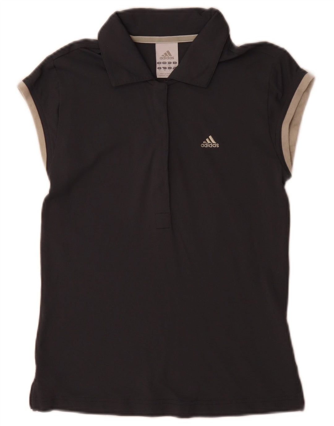 Adidas Womens Climalite Polo shirt UK 8 Small Grey Polyamide