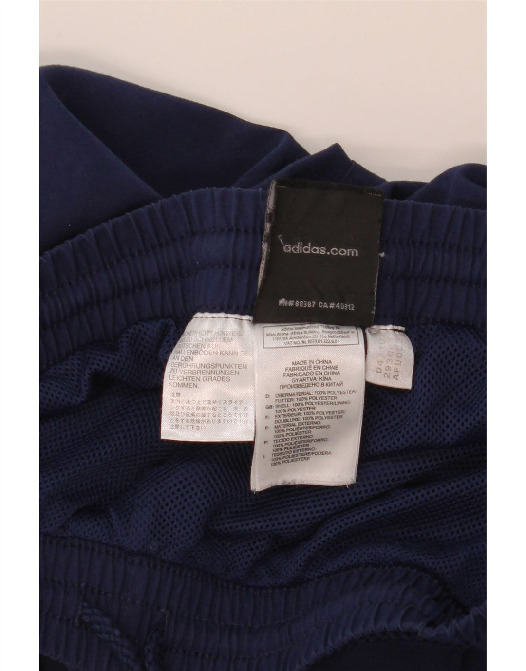 ADIDAS Mens Tracksuit Trousers Joggers Medium  Navy Blue Polyester