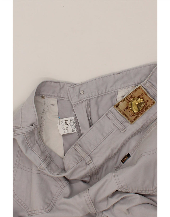 LEE Mens Straight Casual Trousers W36 L26 Grey Cotton Vintage Lee and Second-Hand Lee from Messina Hembry 