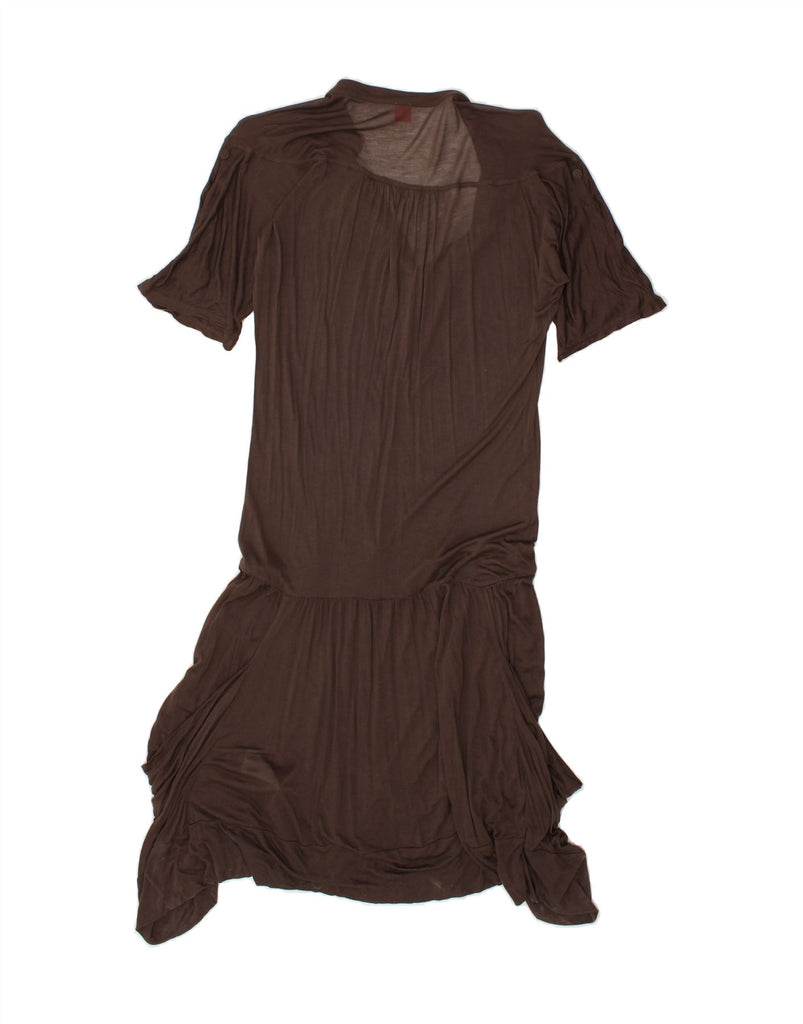 HUGO BOSS Womens Maxi Dress UK 12 Medium Brown Modal | Vintage Hugo Boss | Thrift | Second-Hand Hugo Boss | Used Clothing | Messina Hembry 