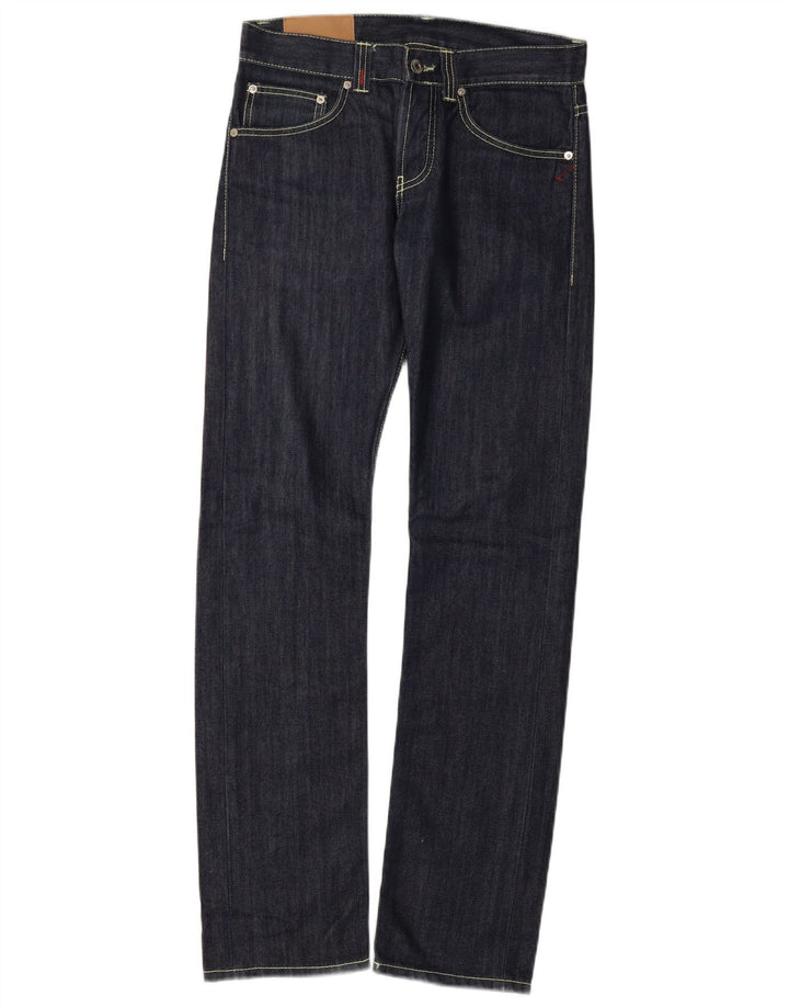 Dondup Womens Straight Jeans W29 L32 Navy Blue Cotton
