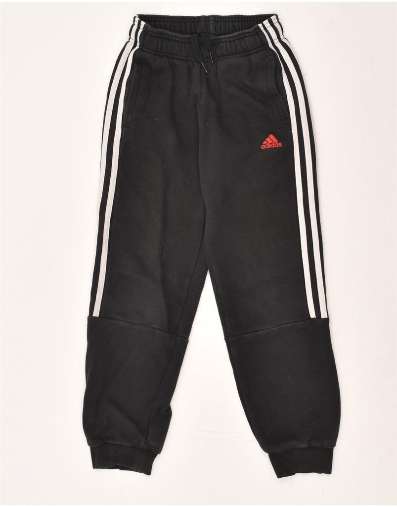 ADIDAS Boys Tracksuit Trousers Joggers 9-10 Years Black Cotton | Vintage Adidas | Thrift | Second-Hand Adidas | Used Clothing | Messina Hembry 