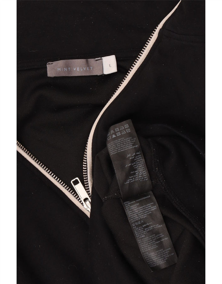 MINT VELVET Womens Tracksuit Top Jacket UK 16 Large Black Colourblock