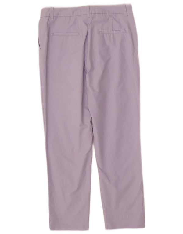Marks & Spencer Womens Straight Chino Trousers UK 10 Small W28 L26 Purple