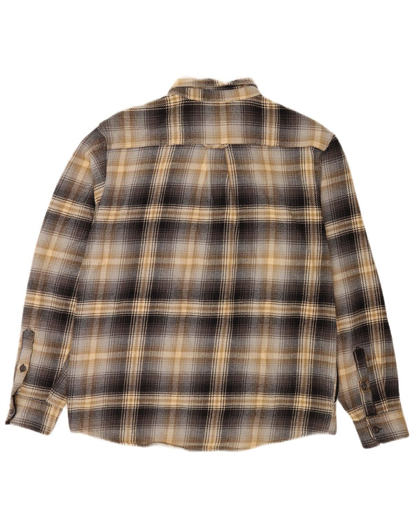 Orvis Mens Flannel Shirt Large Multicoloured Plaid Cotton