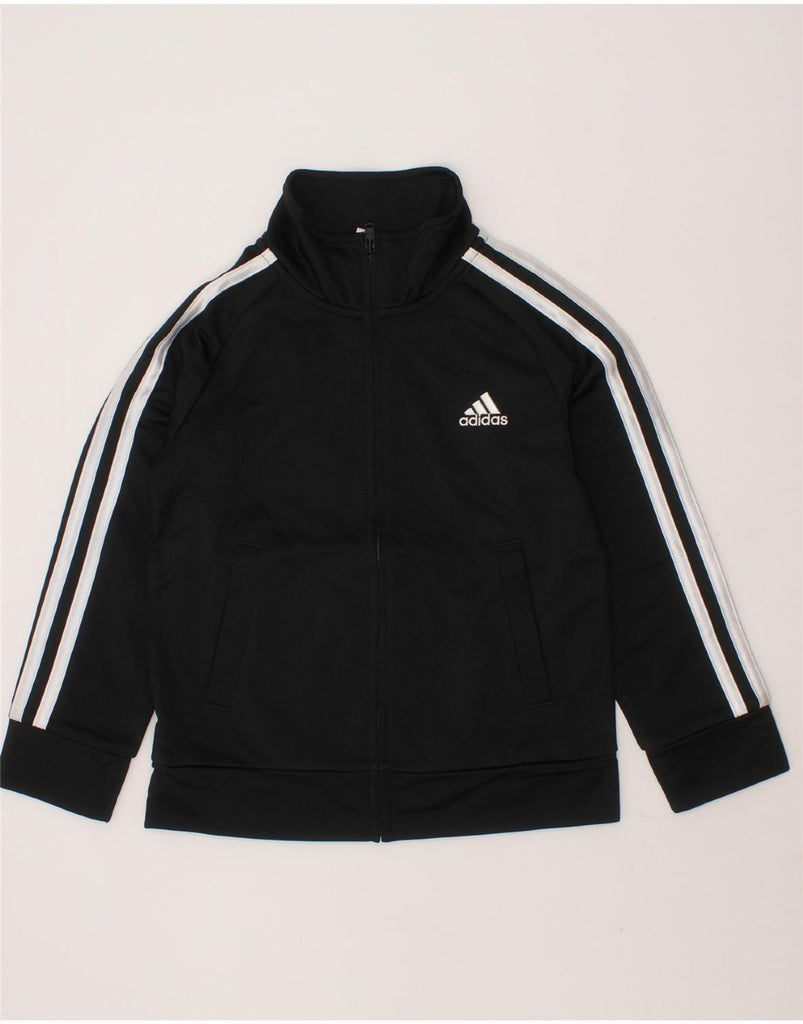 ADIDAS Boys Tracksuit Top Jacket 3-4 Years Black Polyester Vintage Adidas and Second-Hand Adidas from Messina Hembry 