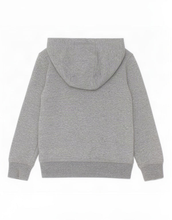 Nike Boys Zip Hoodie Sweater 3-4 Years XS Grey Flecked Cotton