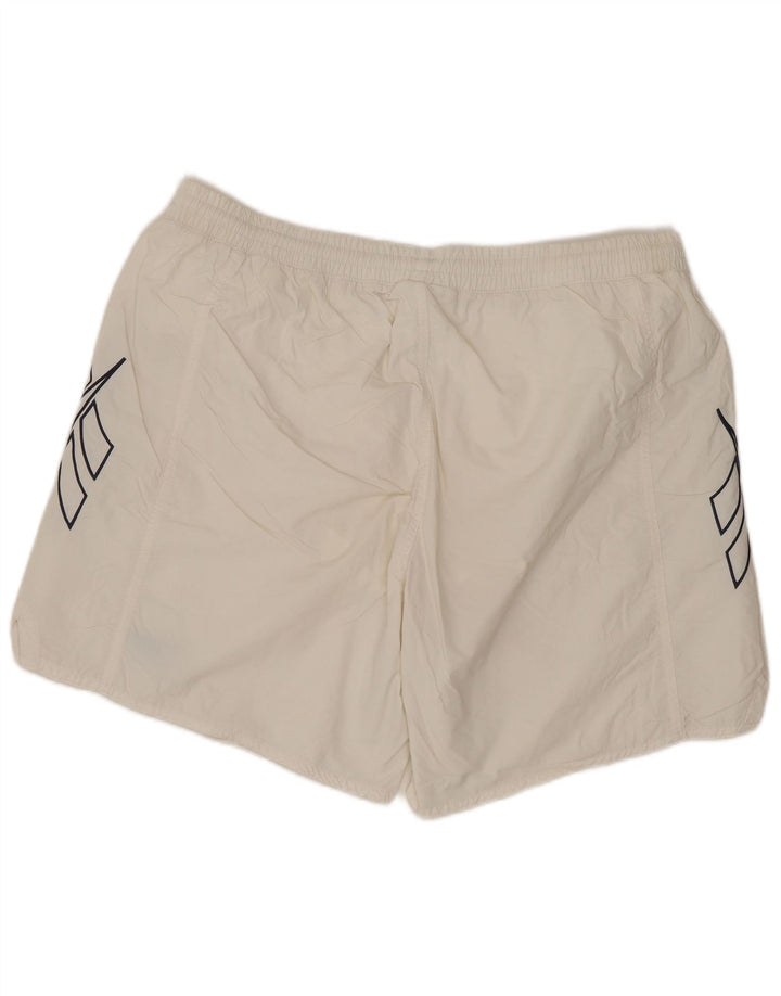 REEBOK Mens Classic Graphic Swimming Shorts Large  White Polyester