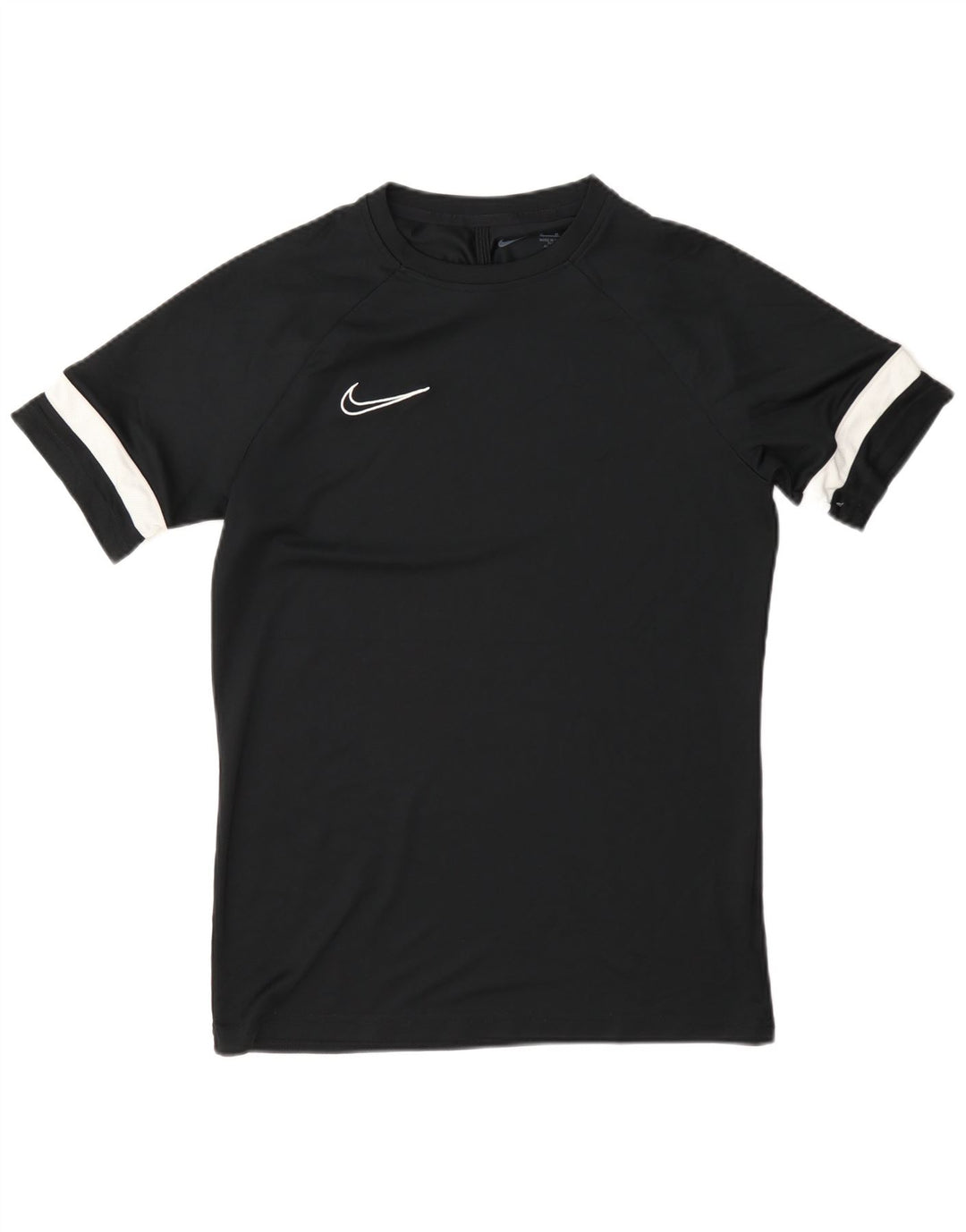 Nike Mens Dri Fit T-Shirt Top Medium Black Colourblock Polyester