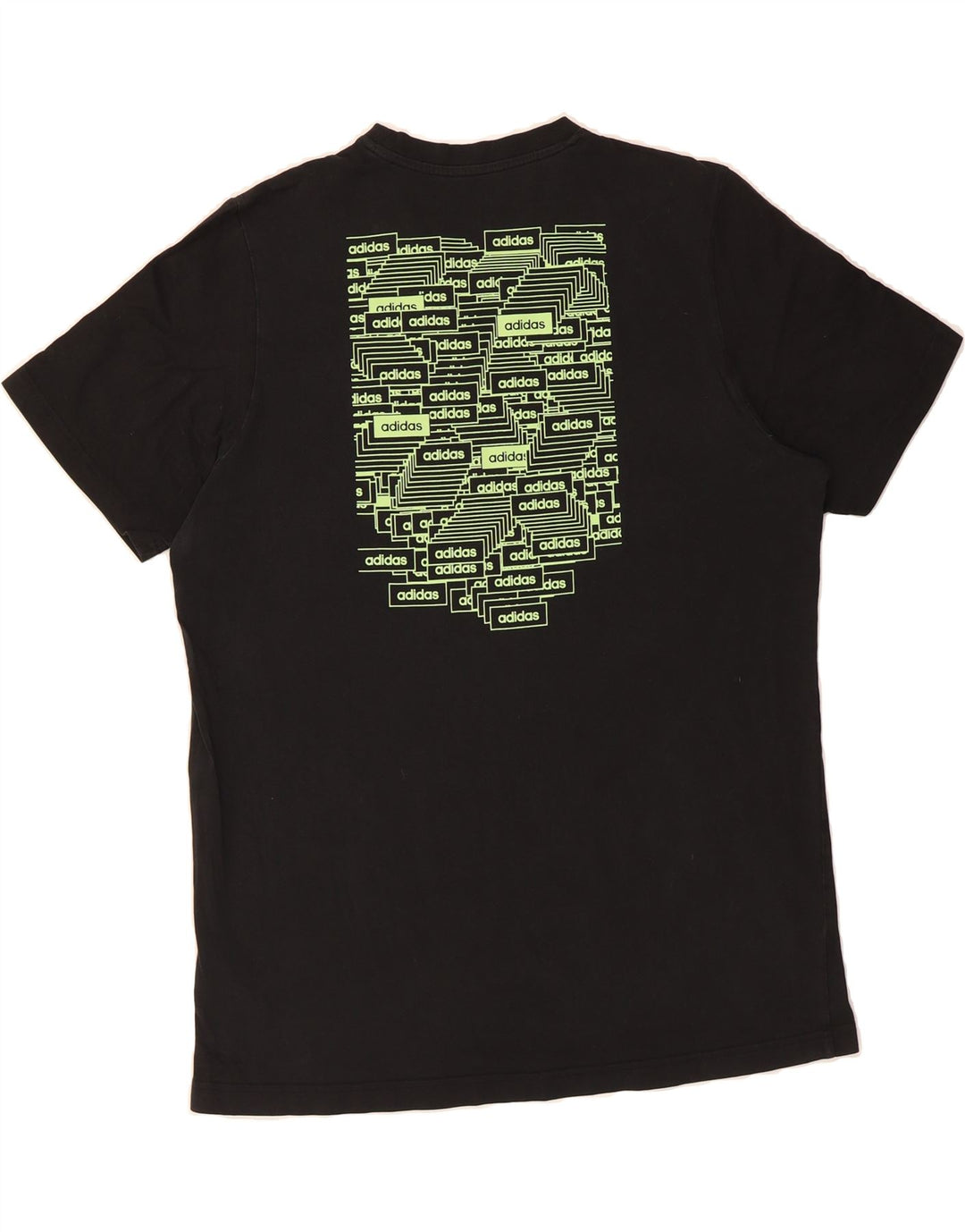 ADIDAS Mens Graphic T-Shirt Top Large Black Cotton Vintage Adidas and Second-Hand Adidas from Messina Hembry 