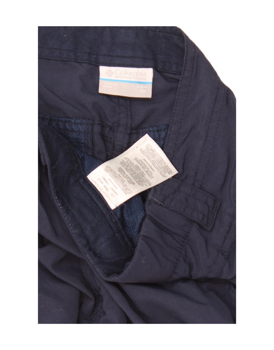 COLUMBIA Mens Cargo Shorts W38 XL Navy Blue Nylon