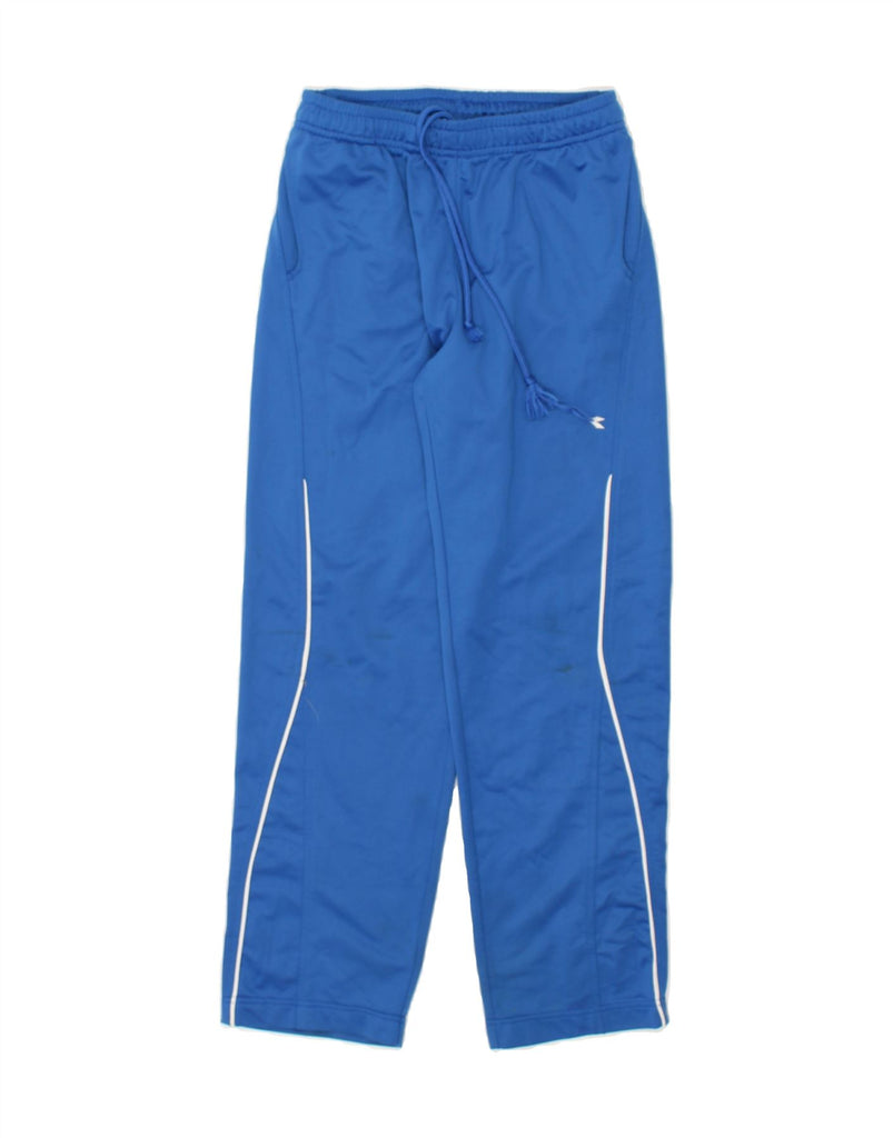 DIADORA Boys Tracksuit Trousers 8-9 Years XL Blue Polyester | Vintage Diadora | Thrift | Second-Hand Diadora | Used Clothing | Messina Hembry 