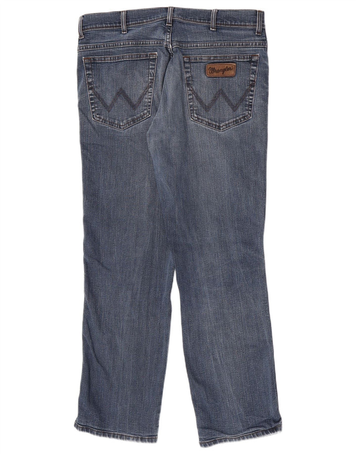 Wrangler Mens Texas Straight Jeans W34 L30 Blue Cotton