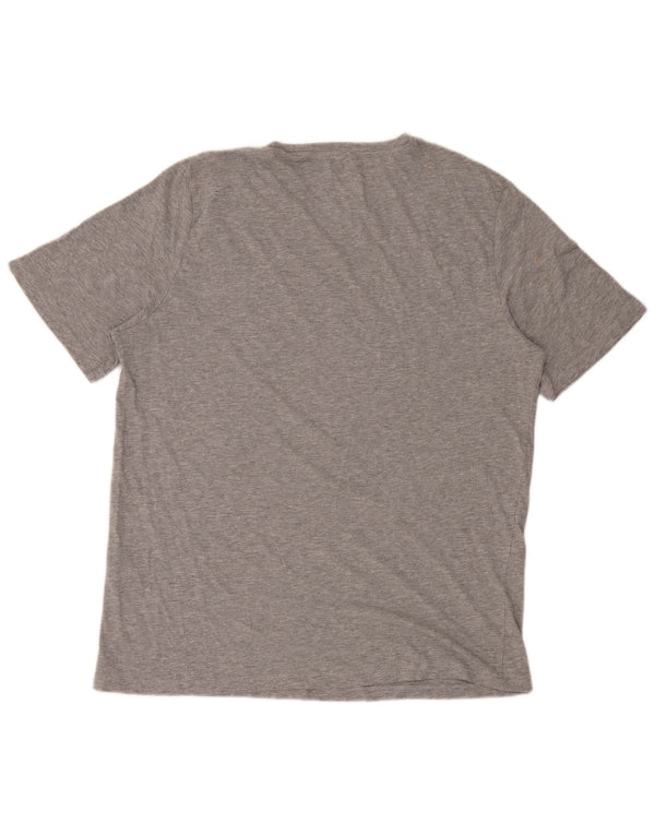 Jack & Jones Mens Graphic T-Shirt Top 2XL Grey Flecked Cotton