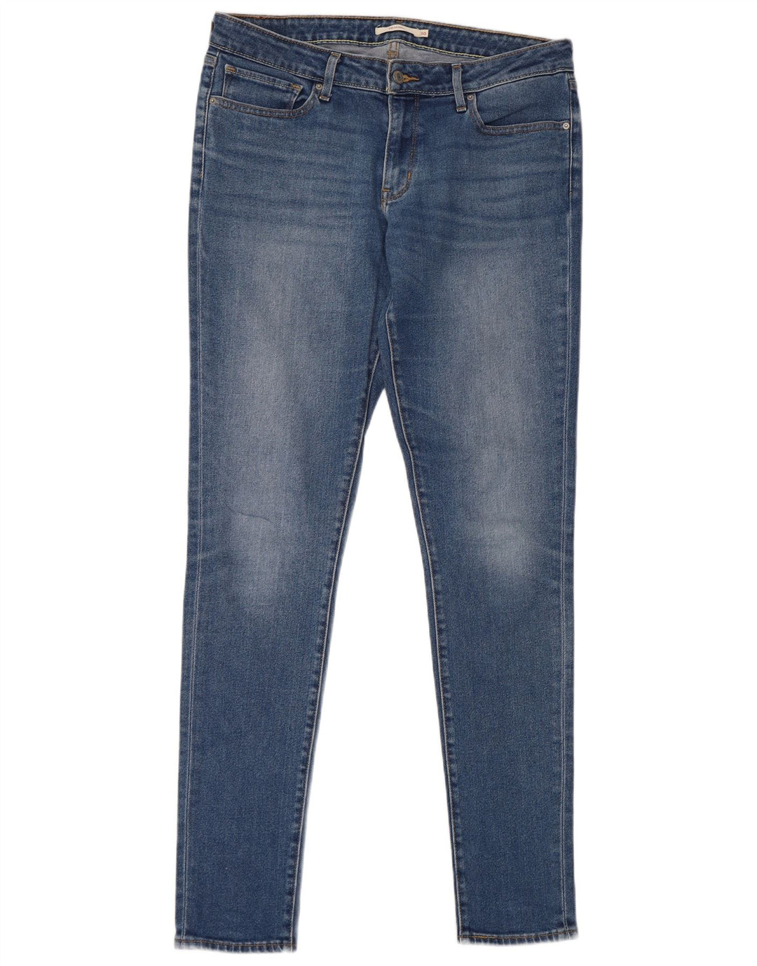 Levi's Womens 711 Skinny Jeans W30 L34 Blue Cotton