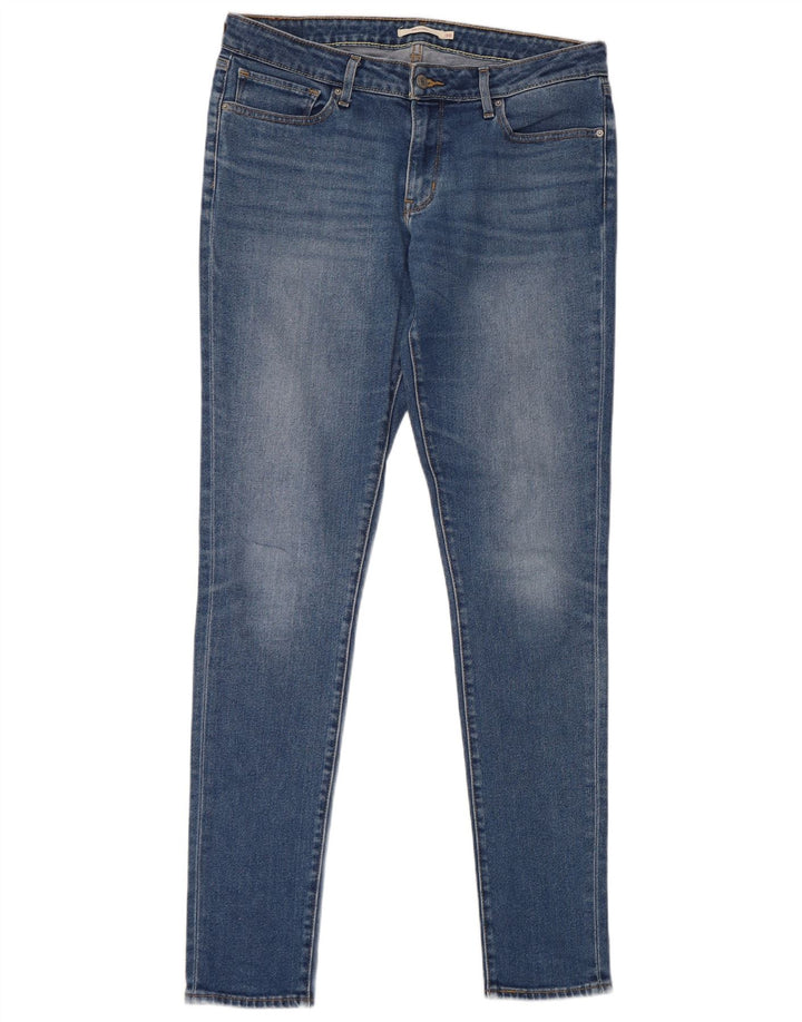 Levi's Womens 711 Skinny Jeans W30 L34 Blue Cotton