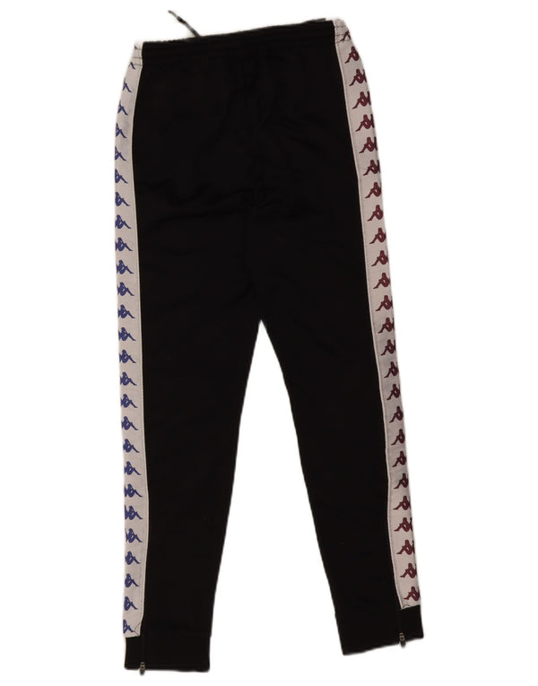 Kappa Boys Graphic Tracksuit Trousers Joggers 11-12 Years Black Colourblock