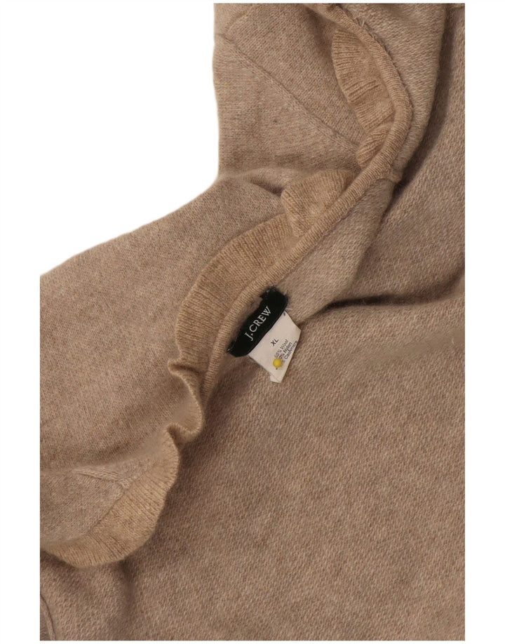J. Crew Womens Cardigan Sweater UK 18 XL Beige Wool