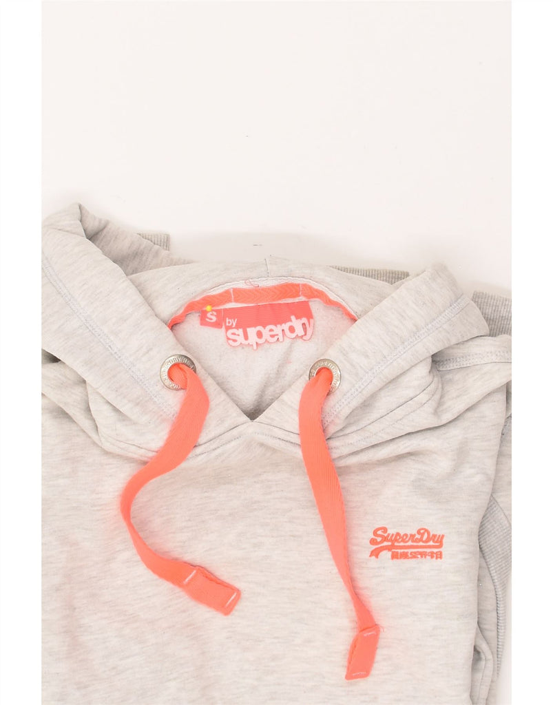 SUPERDRY Womens Hoodie Jumper UK 8 Small Grey Cotton | Vintage Superdry | Thrift | Second-Hand Superdry | Used Clothing | Messina Hembry 