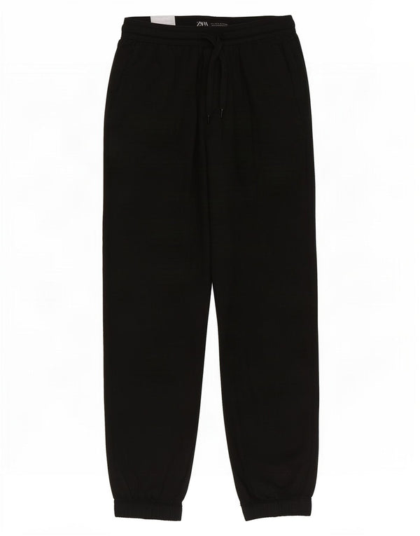 Zara Womens Joggers Trousers Small W30 L27 Black Cotton
