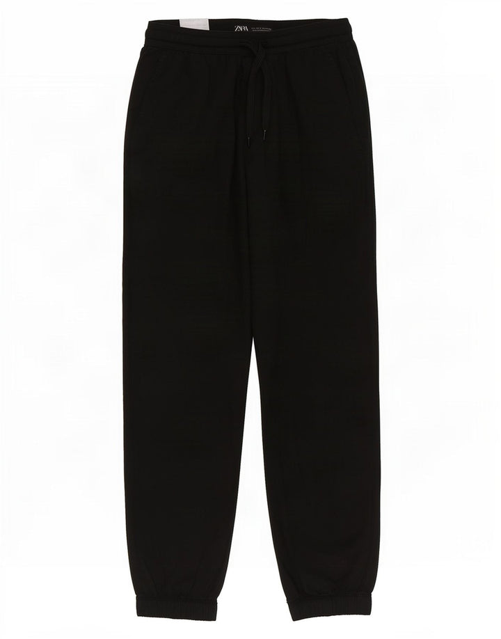 Zara Womens Joggers Trousers Small W30 L27 Black Cotton