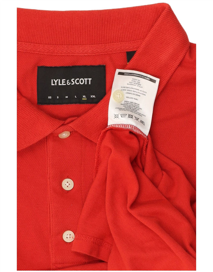 Lyle & Scott Mens Polo Shirt XL Red Cotton