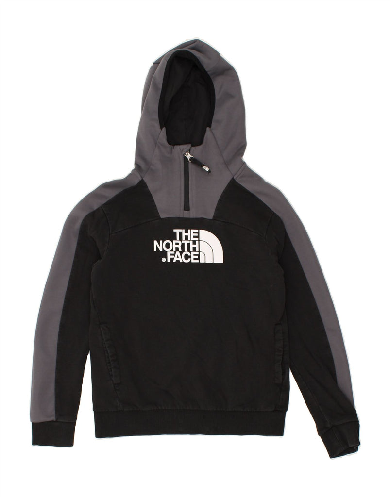 THE NORTH FACE Boys Graphic Zip Neck Hoodie Jumper 11-12 Years Large Black | Vintage The North Face | Thrift | Second-Hand The North Face | Used Clothing | Messina Hembry 