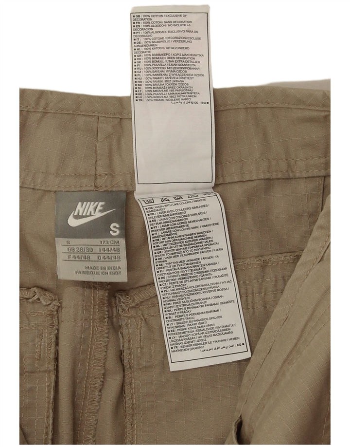 Nike Mens Straight Cargo Trousers Small W30 L30 Beige Cotton