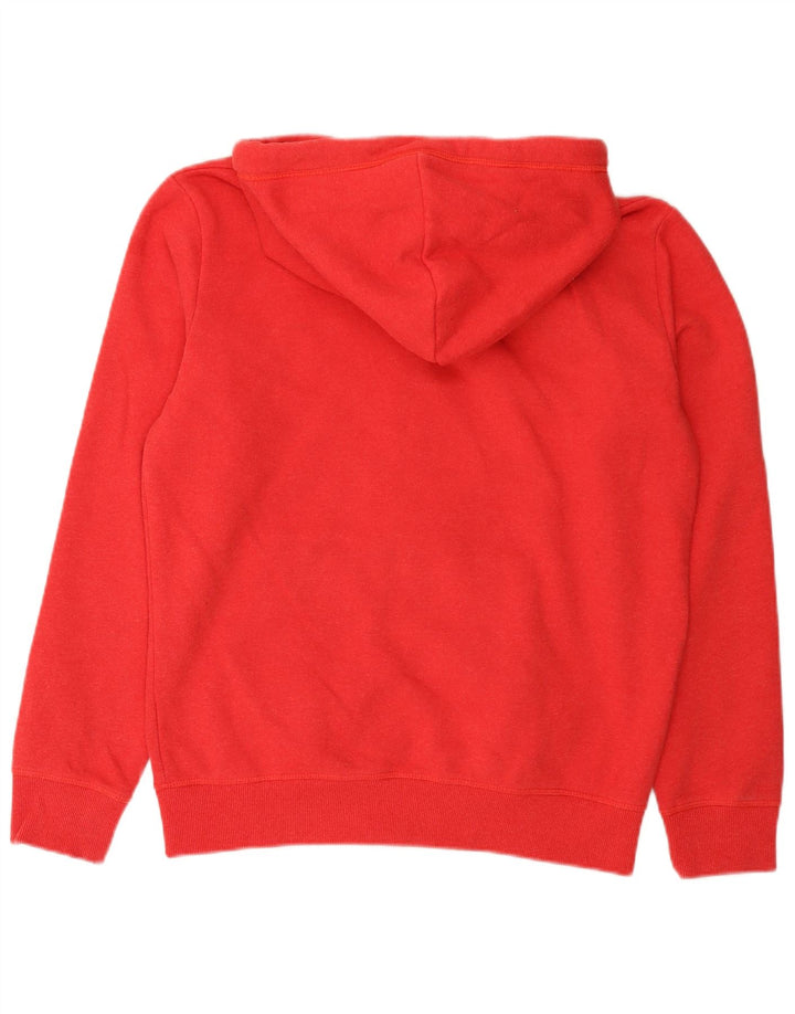 Superdry Mens Zip Hoodie Sweater Large Red Cotton