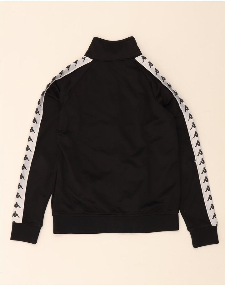 Kappa Boys Graphic Tracksuit Top Jacket 13-14 Years Black Colourblock